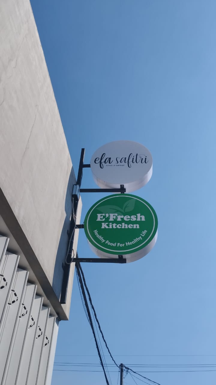 Neonbox Akrilik Bulat - 2 sisi