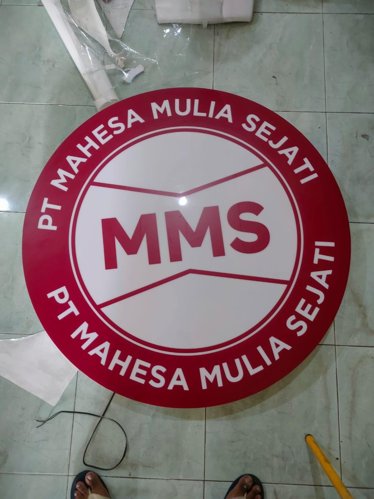 Neonbox Akrilik Bulat - 1 sisi